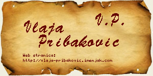 Vlaja Pribaković vizit kartica